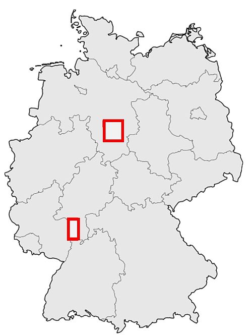 Abb.: KliWaZwi-Modellregionen Hessisches Ried und Uetze-Peine-Lehrte