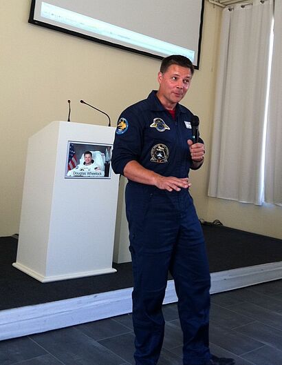 Wheelock bei seinem Vortrag