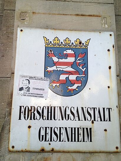 Schild Forschungsanstalt Geisenheim 