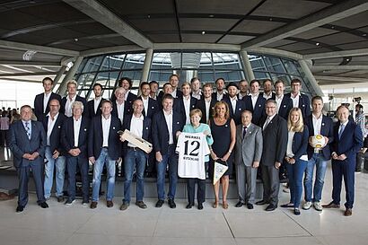 Gruppenfoto mit der Kanzlerin