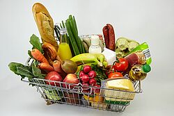 gefüllter Einkaufskorb