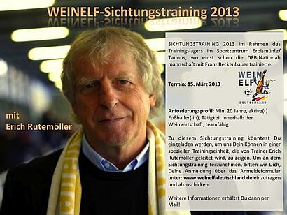 Erich Rutemöller und Schreiben fuer das Training