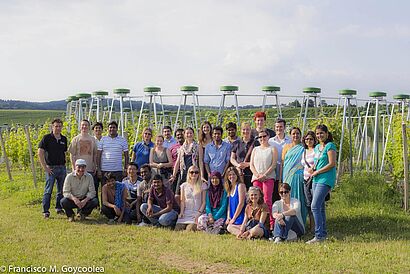 Gruppenbild in den Weinbergen