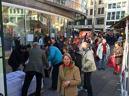 Aufnahme während des Verkaufs