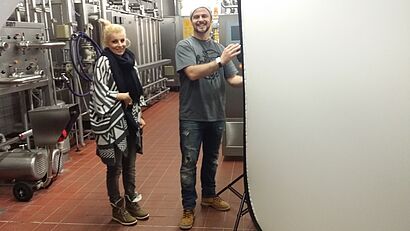 Studenten beim Kameraset