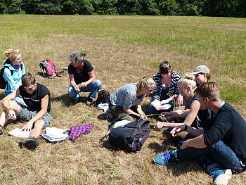 Studierende im Geländepraktikum 