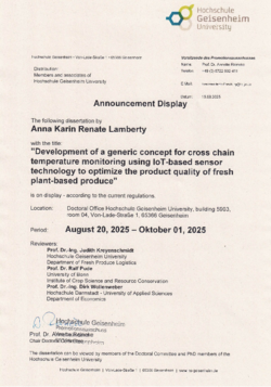 Announcement Display Dissertation A. Lamberty