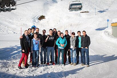 Gruppenbild im Schnee