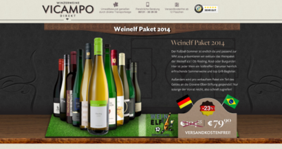 Abbildung der Weine und Textanzeige