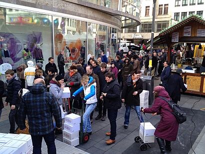 Aufnahme während des Verkaufs 