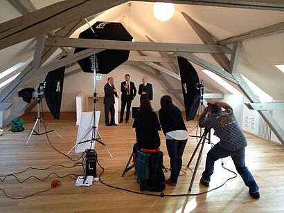 Aufnahme während des Shootings