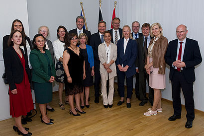 Staatssekretär Patrick Burghardt und die Mitglieder der Delegation in Brüssel © wissenschaft.hessen.de