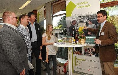 Professor Bernd Lindemann informierte über den Studiengang Getränketechnologie. 