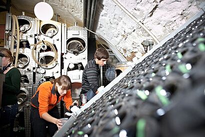 Studenten in der Sektkellerei