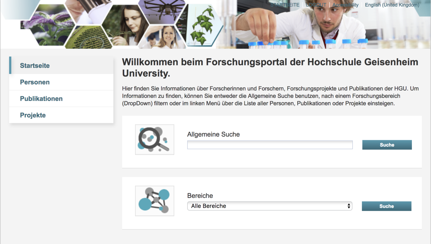 Portalseite der Forschung
