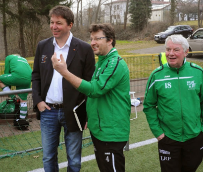 Präsident Robert Lönarz, Team-Manager Michael Apitz und Pressesprecher Rudi Knoll