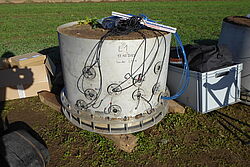 Mit Sensoren bestücktes Lysimeter