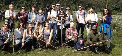 Gruppenbild während der Wanderung mit Guide