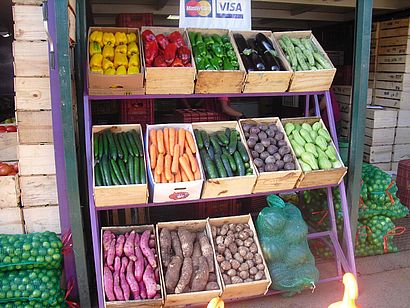 Auswahl eines Gemüsehändler