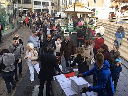 Aufnahme waehrend des Verkaufs