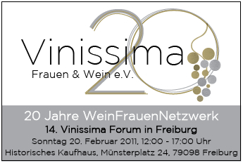 20 Jahre vinissima Schrift