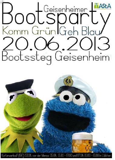 Bootsparty Anzeige