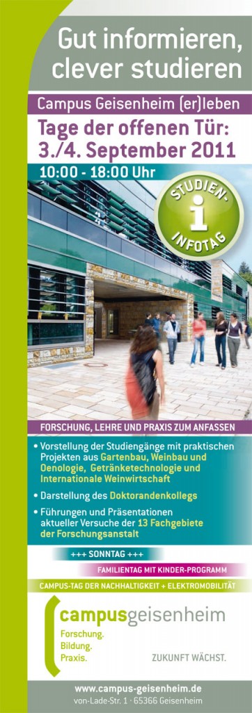Plakat zur Tag der offenen Tür 