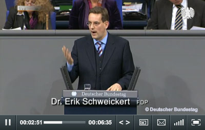 Dr.erik Schweickert während seiner Rede
